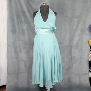 NWT Donna Ricco Seafoam Green Halter Dress - Size 12